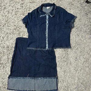 Early 2000s Vintage Plus Size Denim MatchingSet Size 3X